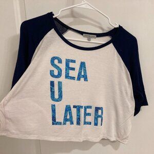 Sea U Later Charlotte Russe Crop Top